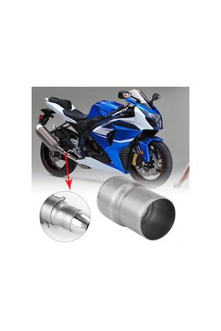 Springsun Motosiklet Borusu Adaptörü 51mm'den 60mm'ye, Paslanmaz Çelik, Yüksek Dayanıklılık, Kolay Kurulum, Evrensel Uyum