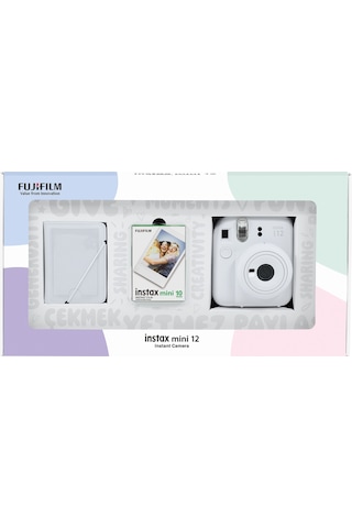 Fujifilm İnstax Mini 12 Fotoğraf Makinesi + 10'Lu Film + 28'Li Mini Albüm Seti