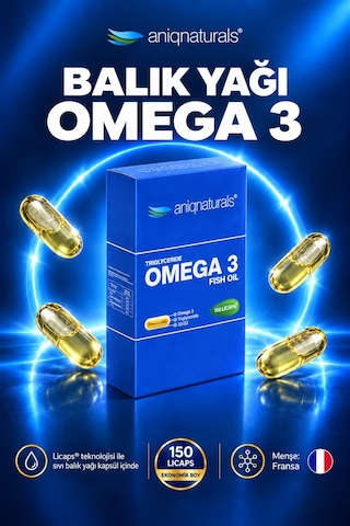 Aniqnaturals Balik Yaği Omega 3 - 150 Licaps
