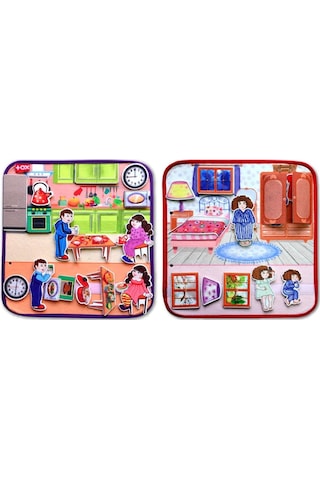 2 Set - 32 Parça Tox Mutfak ve Yatak Odası Keçe Cırtlı Aktivite S