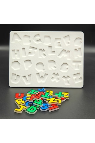 Çocuklar İçin 3d Yazıcı Harf Kalıbı Seti 21x16 Cm - Pla Malzeme 21 X 19