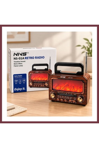 Storeşahin Şömineli Retro Radyo Hoparlör Bluetooth, Am/fm/sw, Usb/type-c, Tf Shn0720