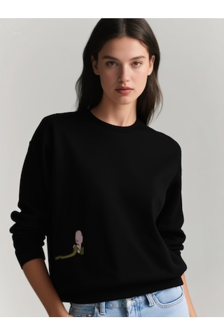 Ogc Ayı Kombin Sweatshirt Siyah