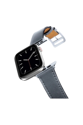 Ally Apple Watch Uyumlu 7-8 41mm 6-5-4 40mm Single Coil Deri Kayış Kordon 3-2-1 38mm- 5775