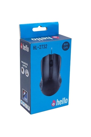 Hello Hl-2732 Usb Kablolu Siyah 800 Dpı Mouse