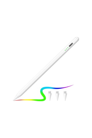 Apple Uyumlu iPad 9. Nesil 10.2 Sensitivity Stylus Kapasitif Tasarım Çizim Tablet Kalemi 3 Ad Yedek Uç