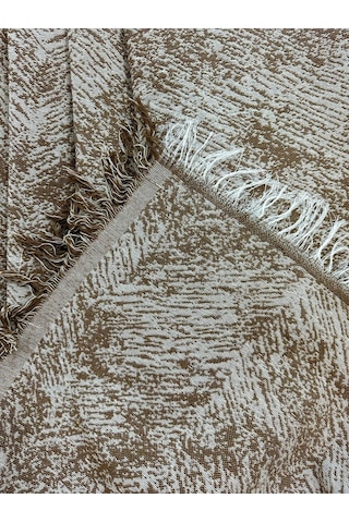 Özlü Home Pamuklu Koltuk Çekyat Örtüsü 170x220 Alaca Kahverengi Kaydırmaz Koltuk Şalı Kahverengi