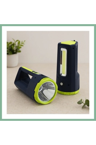 Bşkvirgo 2in1 30w/10w Cob Led Usb & Oto Şarjlı El Feneri Projektör Bsk2026 Standart