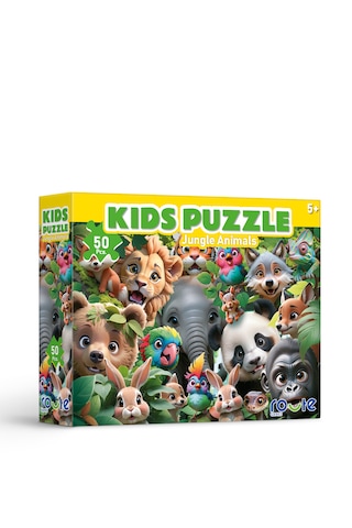 Orman Hayvanları Çocuk Puzzle 50 Parça 34 48 Cm