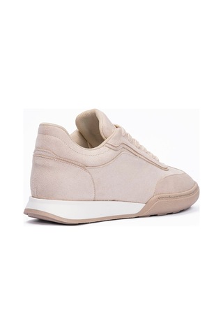 Mubiano Kadın Süet Sneaker Bağcıklı Günlük Spor Ayakkabı Lavin Bej Bej