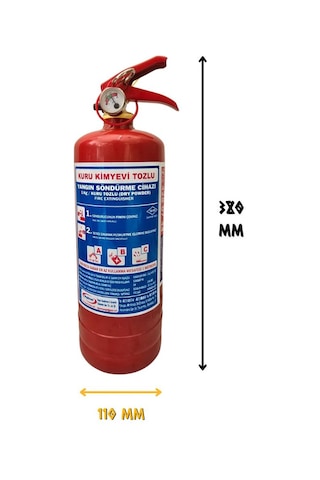 Özgüven Yangın Söndürme Tüp Cihazı ABC KKT 2 Kg. - 4 YIL - TSE/CE/HYB