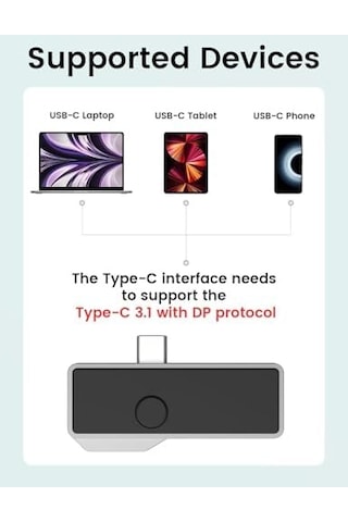 Kablosuz Ekran Yayınlayıcı & Alıcı - 1080p 60hz Hdmı Kablosuz Ekran Adaptörü, Usb-c, Dp-alt, 5ghz Wifi, Tak Çalıştır, Mac, Windows, Android Uyumluluğu Zr1180