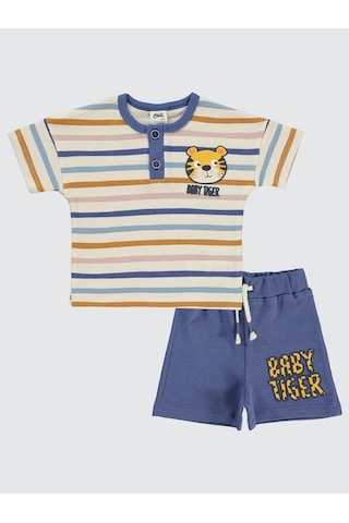 Civil Baby Erkek Bebek Şortlu Takım 6-18 Ay Fil Dişi Fil Dişi
