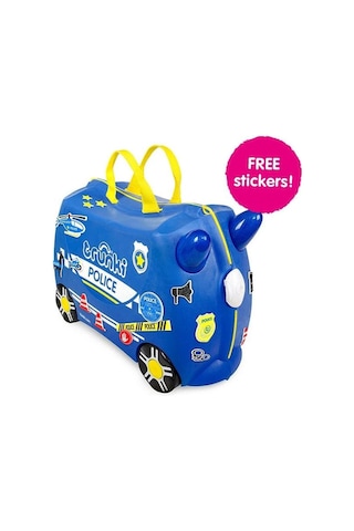 Trunki Çocuk Bavulu - Polis Arabası Percy Mavi
