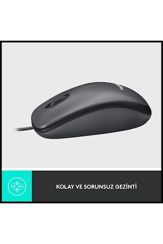 Logıtech 910-006652, M100 Siyah, Usb Kablolu, 1000dpi, Optik, 3 Tuşlu, Mouse Diğer