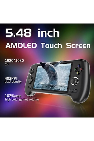 Rg 556 Android Retro El Oyun Konsolu Şeffaf Mavi - 5.48 İnç 1080p Fhd Amoled Ekran Unisoc T820 6nm 8 Gb Ram 128 Gb Manyetik Hall Tetik Ve Joystick Aktif Fan Soğutmalı Ps2 3ds Wii Taşınabilir Konsol
