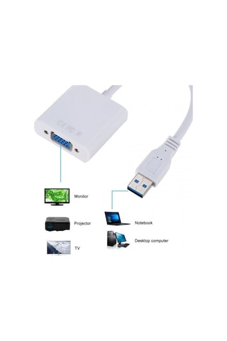 Usb Vga Dönüştürücü Usb 3.0 Vga Çevirici