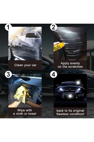 Vkemall Araba Boya Çizik Tamiri Aracı - Profesyonel Polişleme Ve Giderici - Hafif Çizikler İçin Hızlı Tamir