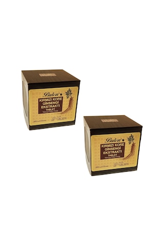 Balen Tahta Kutu Kırmızı Kore Ginseng 600 MG 120 Tablet 2 Adet