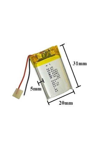 Sertec 502030 3.7v 250 Mah Lityum Polimer Pil 1.5a Drone Için Uygun Değildir