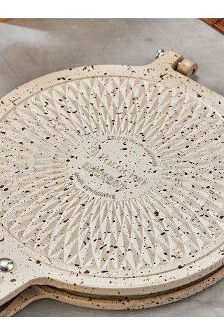 Granit Waffle Ve Tost Tavası Seti Krem Gümüş- Siyah