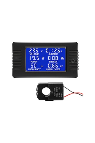 Ac 80-260v 100a Crs-022b Lcd Ekran Dijital Akım Gerilim Güç Enerji Frekansı Güç Faktörü Multimetre Ampermetre Vo