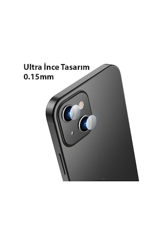 Ally İphone 13-13 Mini Tempered Glass Cam Kamera Koruyucu- 5775
