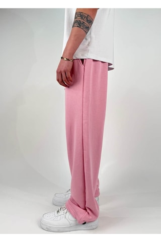Zaee Yazlık Revenge Oversize Taşlı Eşofman Altı Pembe