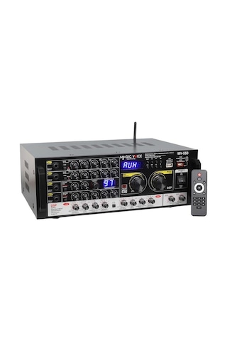 Magicvoice Mv-550 2x100w Usb/sd/bluetooth 4 Mikrofon Girişli Stereo Mixer Amfi