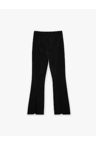 Koton Viskon Karışımlı Slim Fit Yüksek Bel İspanyol Paça Pantolon Siyah 6sak40257uw Siyah