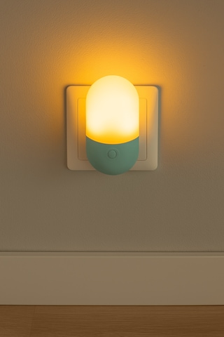 Gece Lambası Iki Renkli Günışığı Ve Beyaz Renk 1 Watt Led Mavi