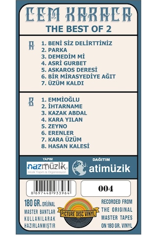 Cem Karaca The Best Of 2 Picture Disk Plak