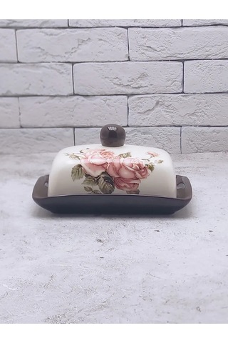 Rosenberg Krem Peynir İçin Kapaklı Seramik Tereyağı Kabı 205444977 Sütlü