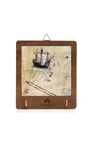 Anadoliamağazacılık Piri Reis Serisi Gemi Detay Seramik Dekoratif Askılık Diğer