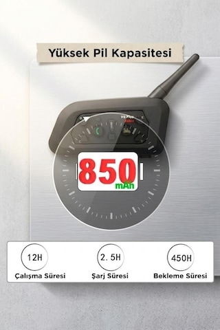 Premium Motosiklet Helmet İnterkom Ejeas Double V6pro+ 2li İkili Ses Takım