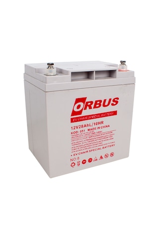 Ayt Orbus 12 Volt 28 Amper Dik Engelli Araç Elektrikli Bisiklet Aküsü 167x125x175 Mm Yeni Tarihli Taze Akü