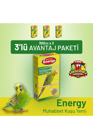 Energy Muhabbet Kuşu Yemi - 3 Adet 300 G