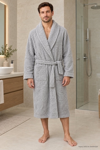 Özdilek Kadın/erkek Unisex Pamuklu Bornoz Xl - Gri Özdilek Kadın/erkek Unisex Pamuklu Bornoz Xl - Gri