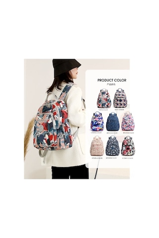 Didadodo Büyük Kapasiteli Su Geçirmez Kadın Sırt Çantası - Hafif Ve Dayanıklı Renkli Outdoor Çanta Çok Renkli