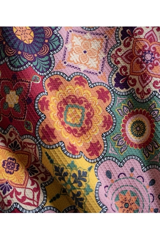 Cotton Collection Tek Kişilik Pike Harmoni Çok Renkli