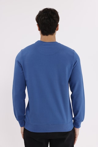 Rowinger Minimal Logolu Bisiklet Yaka Ribana Manşetli Rahat Kalıp Mevsimlik Sweatshirt İndigo
