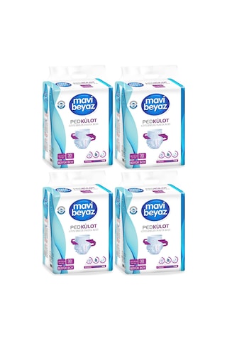 Mavi Beyaz Ped Emici Külot Hasta Bezi L 120'li