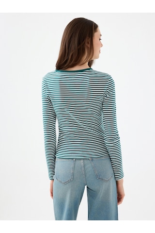 Slim Fit Kadın Tshirt U.kol Yeşil