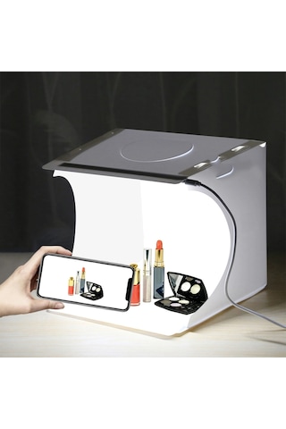 Monozone Mini Fotoğraf Stüdyosu Led Işıklı Çadır Kiti 40 x 40 CM