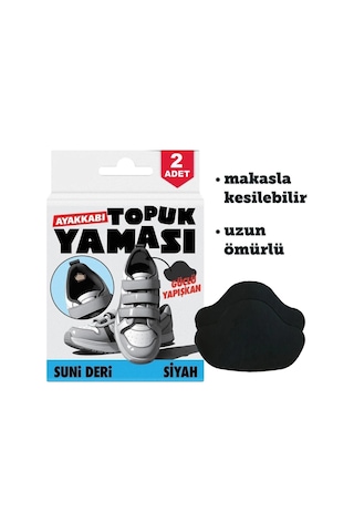 Ayakkabı Topuk Yaması 2 Adet Kendinden Yapışkanlı Ayakkabı Tamir Bandı Siyah