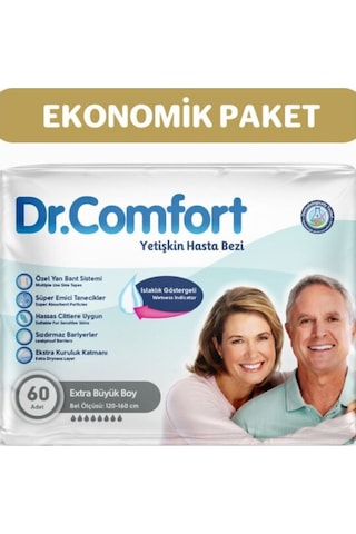 Yetişkin Bel Bağlamalı Hasta Bezi Ekstra Large 60 Adet L