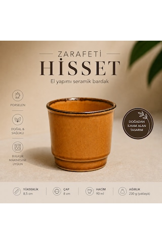 Porselen Kulpsuz Kiremit Rengi Espresso Fincan Bardak