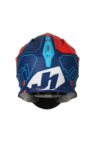 Just1 J18 +mıps Kros Kask Mavi - Turuncu - Beyaz