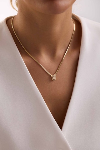 Altın Balık Sırtı Parçalı Baget Set Kolye, Bileklik T13990