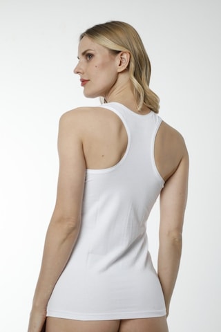 Hmd 2412 Likra Kalın Askılı Sporcu Body - Beyaz Beyaz